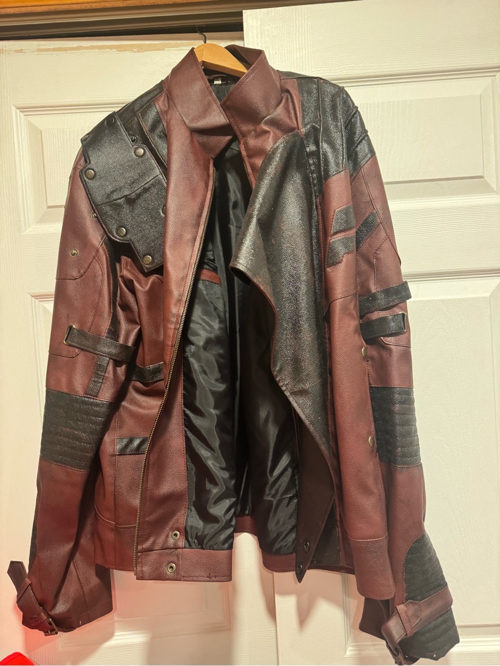 Star-Lord Jacket Men's Burgundy Faux Leather Jacket - Guardians of Galaxy